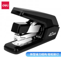 得力(deli)省力型订书机 可订40页80g 适配24/6,26/6及24/8订书钉  0371 颜色随机