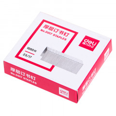 得力（deli）0017重型厚层大订书钉订书针23/17 可订120页 （单位：盒）