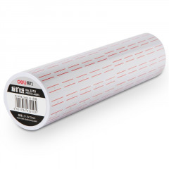 得力(deli)21.5×12mm通用单排标价纸3210  10卷/筒