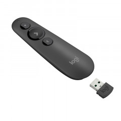 罗技（Logitech）R500 无线演示器 激光笔 ppt翻页笔 无线蓝牙双连 Mac iOS兼容 黑色
